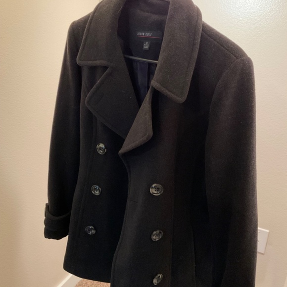 Jason Kole Black Coat Size Medium - Picture 2 of 3